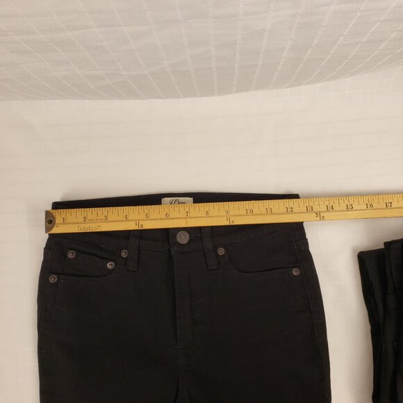 J Crew 25P Black Lookout Jeans Denim Skinny High Rise Pockets Petite - Picture 5 of 8